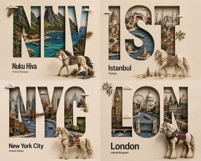 Papercut 2×2 Travel Poster