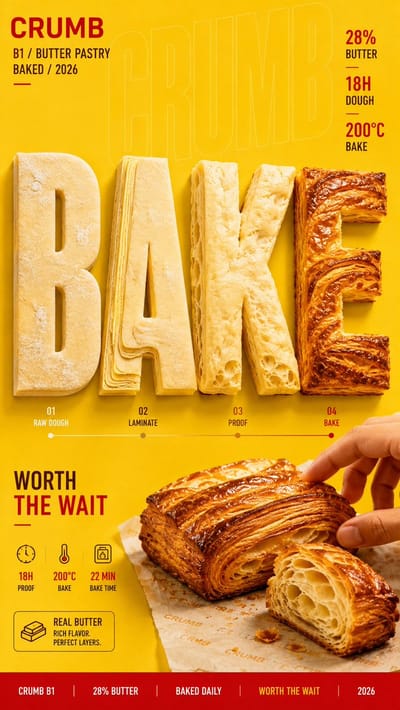 Process-as-Typography Brand Poster