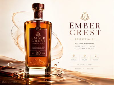 EMBER CREST Luxury Spirit Poster