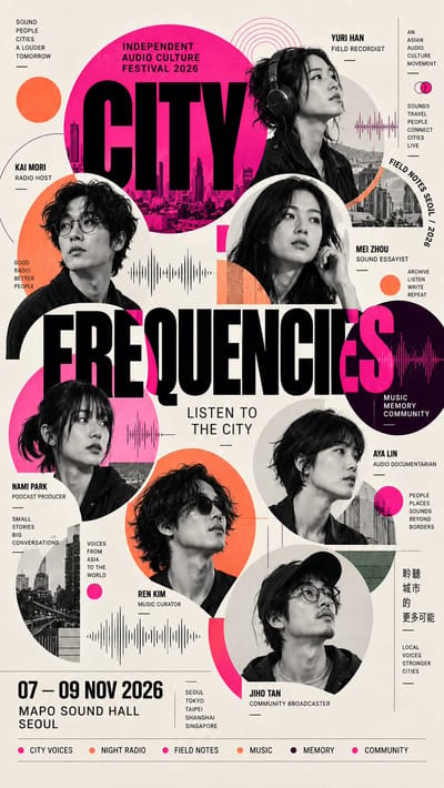 Multi-Portrait Editorial Poster