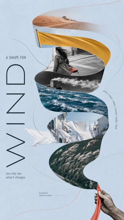 Curved Fan-Shaped Editorial Poster