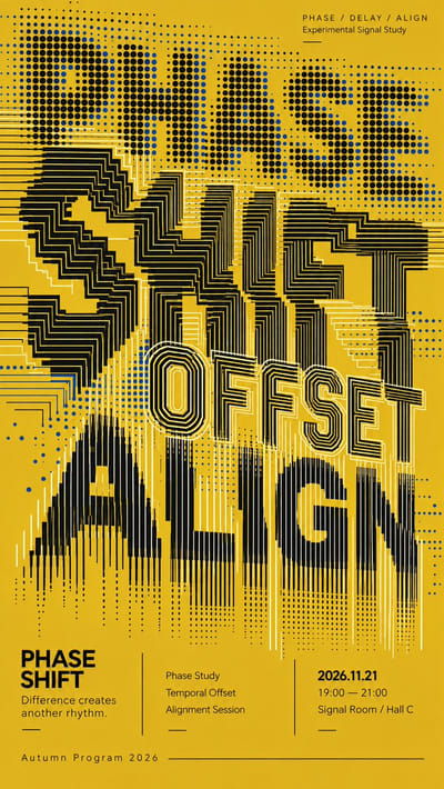 Signal-Driven Experimental Typography Poster