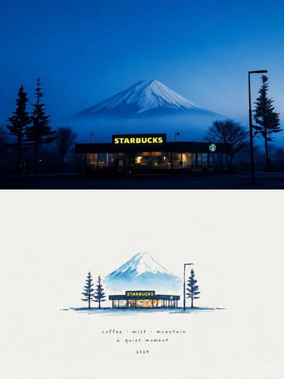 Winter Watercolor Art Print