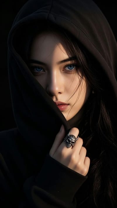 Moody Hooded Portrait
