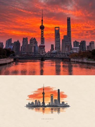 Watercolor Travel Illustration