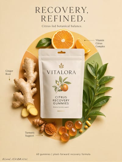 VITALORA Wellness Gummy Poster