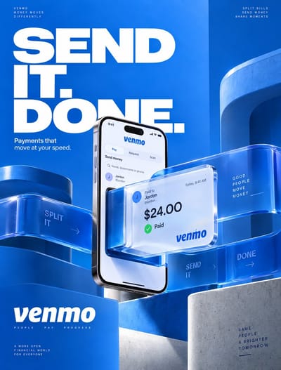 Venmo 3D Dimensional Poster