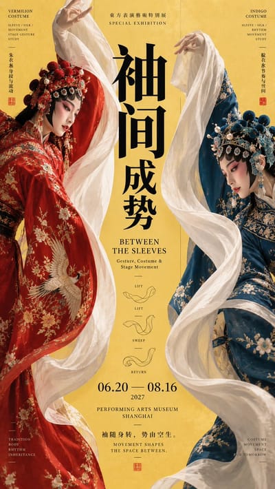 Central-Axis Framed Exhibition Poster