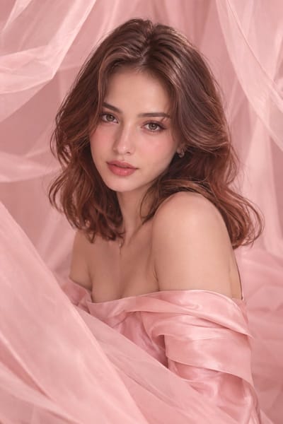 Veiled in Rose Beauty Portrait