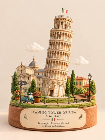 Cute Landmark 3D Diorama