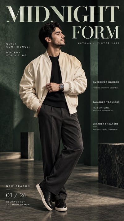 Midnight Form Menswear Editorial
