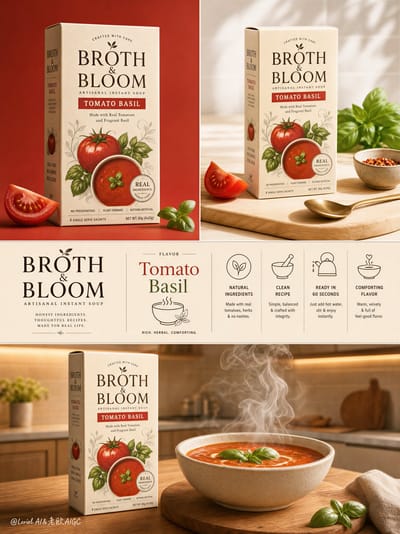Premium Soup Brand Campaign Board