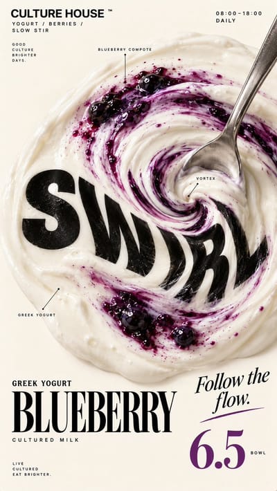 Food Physics Typography Poster