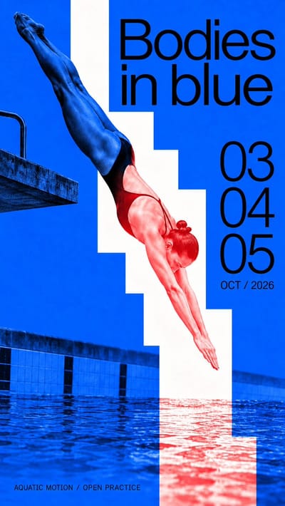 Stepped-Mask Duotone Event Poster