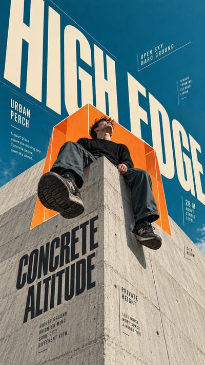 Perspective Typography Urban Poster