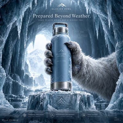 Glacier Sanctuary Bottle Poster