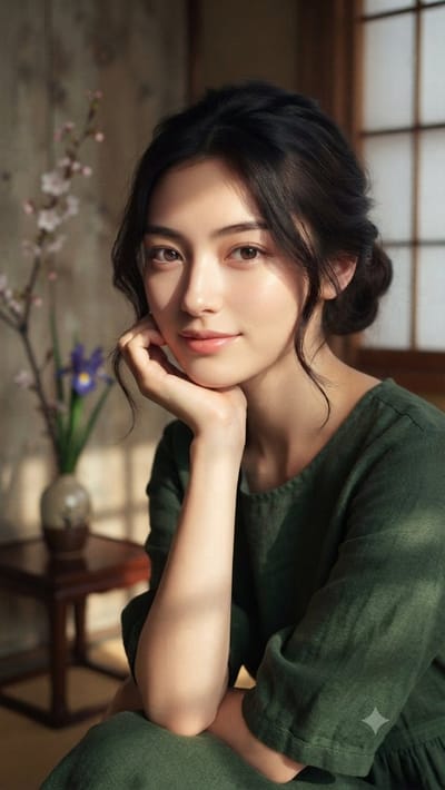 Serene Natural-Light Portrait