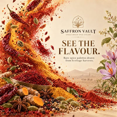 SAFFRON VAULT Premium Spice Poster