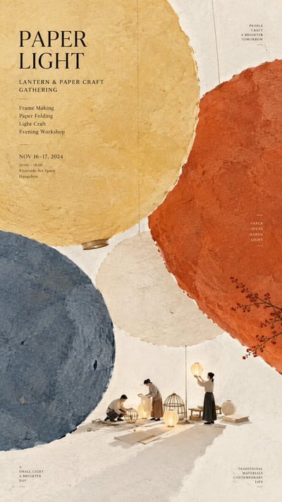 Paper Fiber Cultural Poster