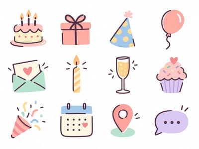 Cozy Hand-Drawn Icon Set