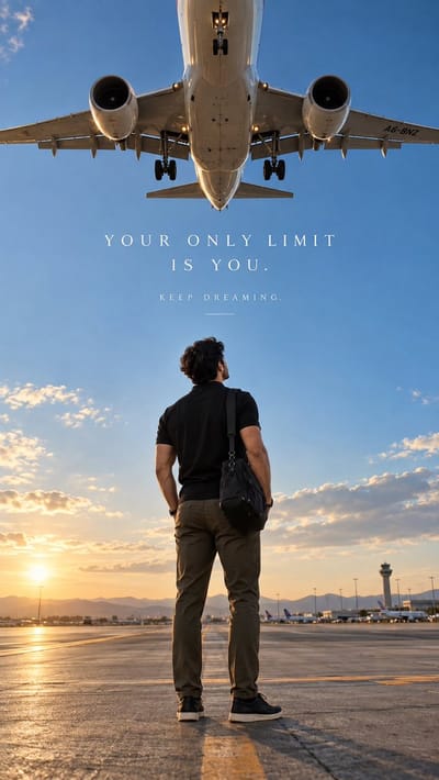 Cinematic Airport Travel Poster
