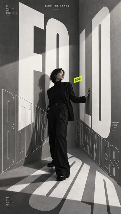 Spatial Typography Fashion Poster