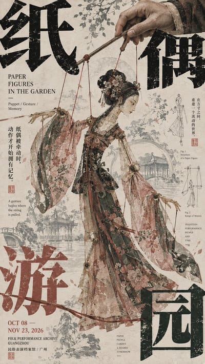 Corner-Composition East Asian Culture Poster