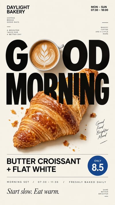 Food-Meets-Typography Editorial Poster