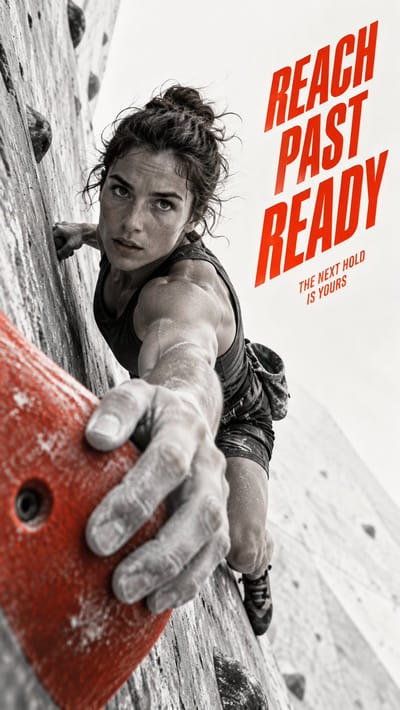 Mono Sports Poster with Single Red Spark