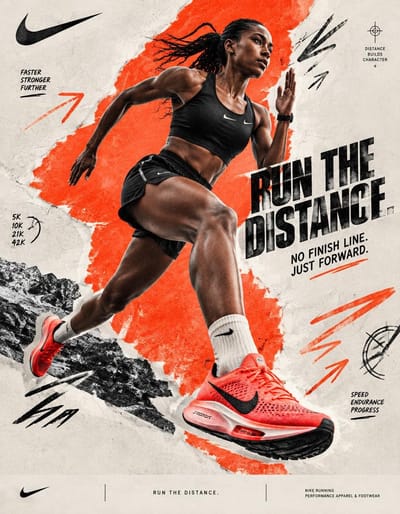 Nike Running Collage Campaign