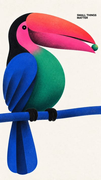 Geometric Character Editorial Poster