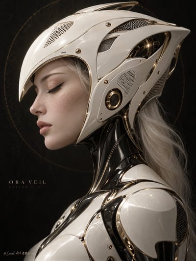 Porcelain Android Luxury Profile Poster