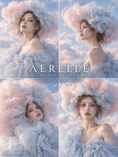 Pastel Cloud Couture Quad Poster