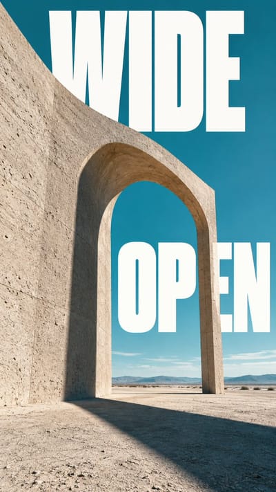 Editorial Campaign Poster with Monumental Typography