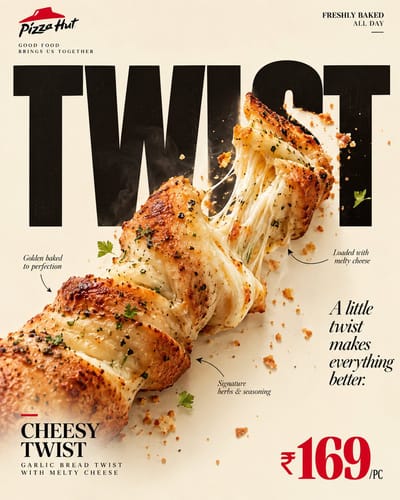 Editorial Food Poster with Interactive Typography