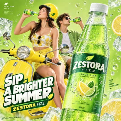 Citrus Soda Scooter Hero Poster