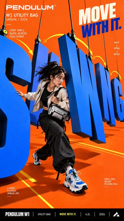 Commercial Campaign Poster with Interactive Physical Typography