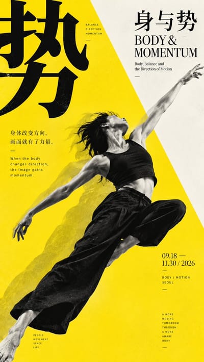 Diagonal Composition Exhibition Poster