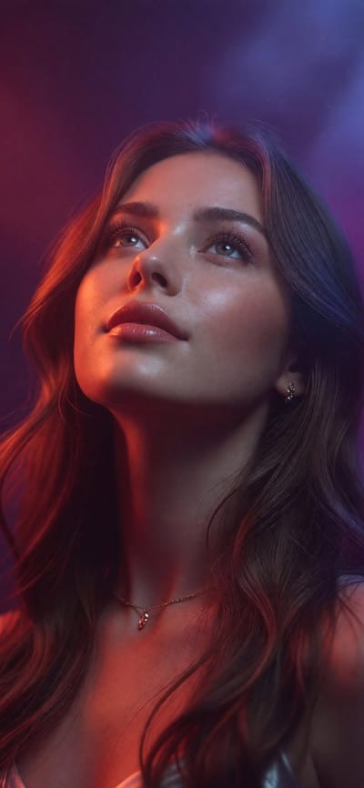 Cinematic Neon Beauty Portrait