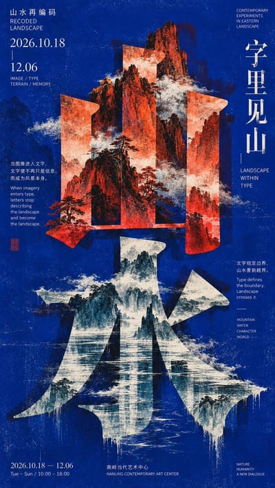 Contemporary Eastern Landscape Art Poster