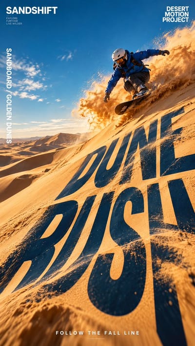 Perspective Typography Sports Poster