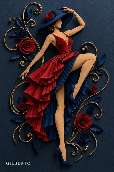 3D Paper Quilling Haute Couture