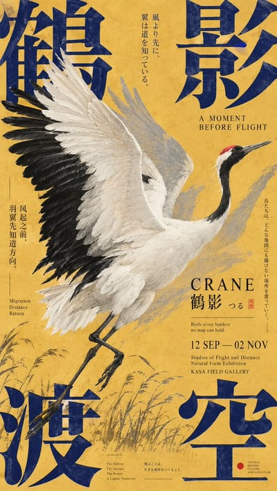Experimental Japanese Editorial Poster
