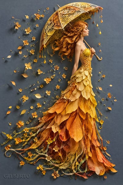 Papercraft and Impasto Relief Portrait