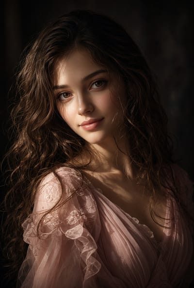 Ethereal Portrait in Light and Shadow