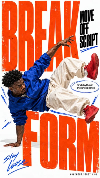 Street Culture Cutout Typography Poster