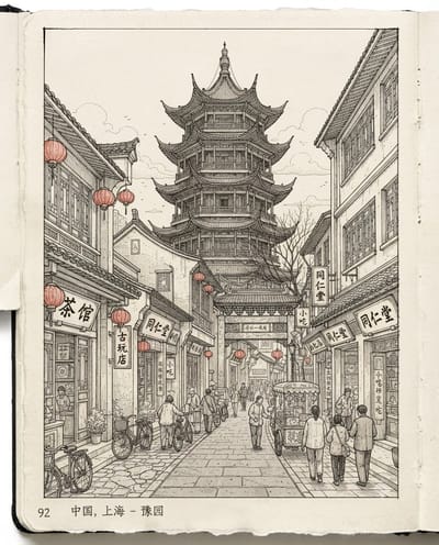 Streets of the World Architectural Sketch