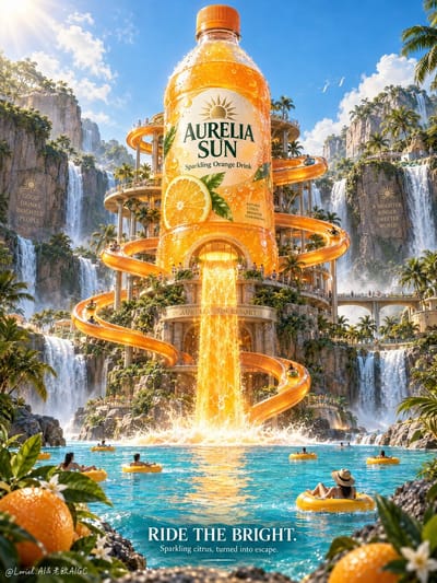 AURELIA SUN Bottle Waterpark Ad