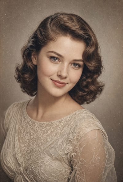 Elegant 1940s Hollywood Portrait