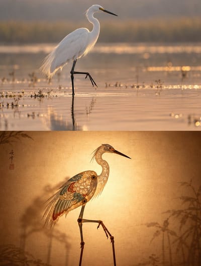 Photo-to-Chinese Shadow Puppet Poster
